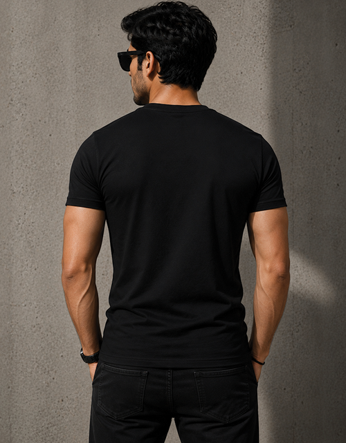 100% Cotton Premium Black Crew Neck T-Shirt