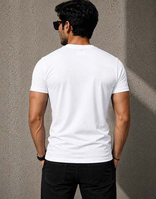 100% Cotton Premium White Crew Neck T-Shirt