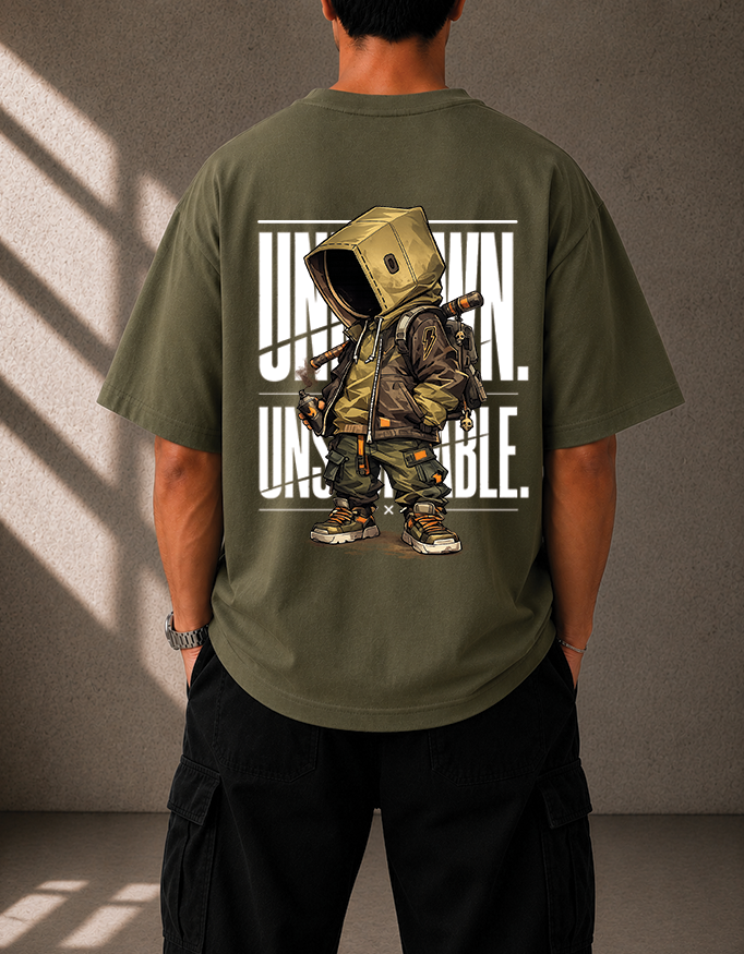 Unknown. Unstoppable. Oversized Graphic T-Shirt | 240 GSM Premium Cotton | Unisex