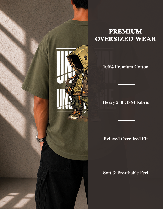 Unknown. Unstoppable. Oversized Graphic T-Shirt