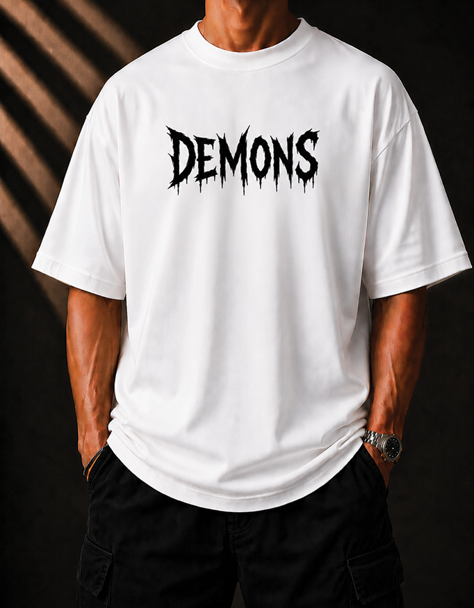 Love Me Like My Demons Do Oversized Graphic T-Shirt